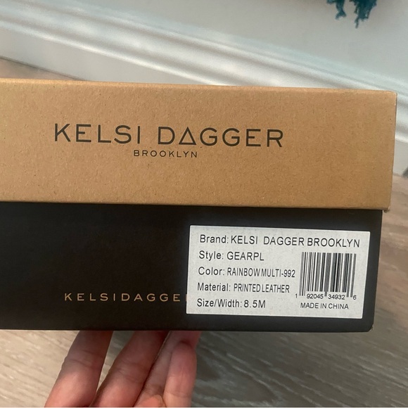 NIB Kelsi Dagger rainbow multi ‘Brooklyn’ sandals clogs sz 8.5 🌈 - Picture 8 of 9